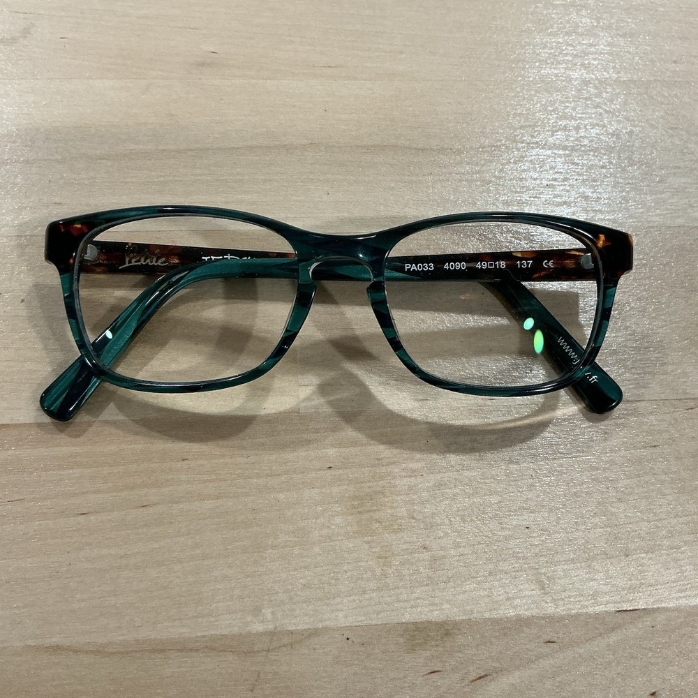 JF REY Petite PA033 4090 Green/Demi Womens Rectangle Frames 49-18-137